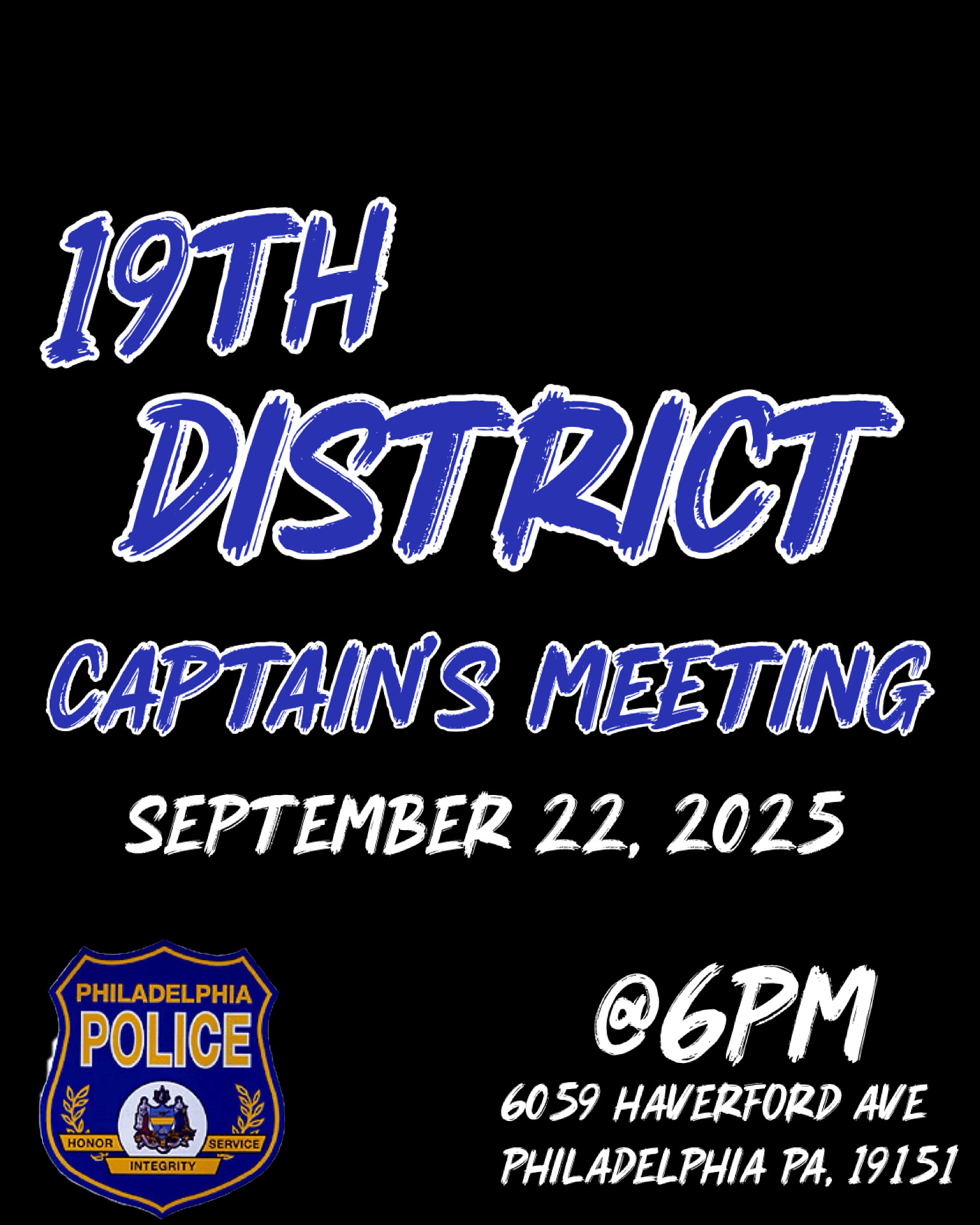 19th District Captain’s Meeting