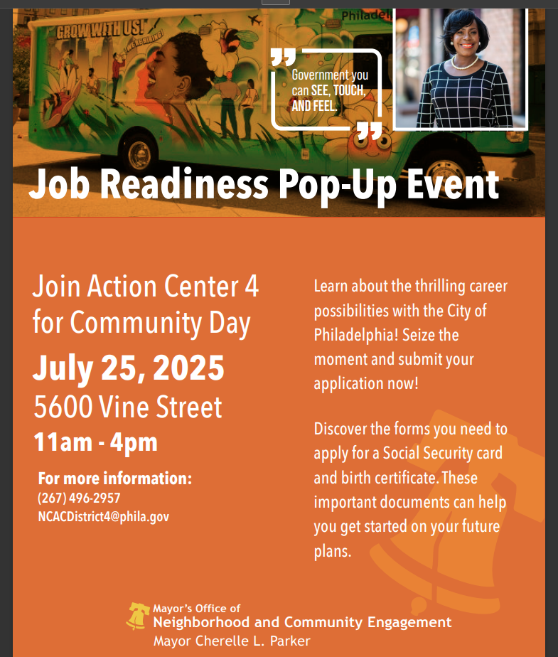 NCAC 4 Community Day & Job Readiness Pop Up Event