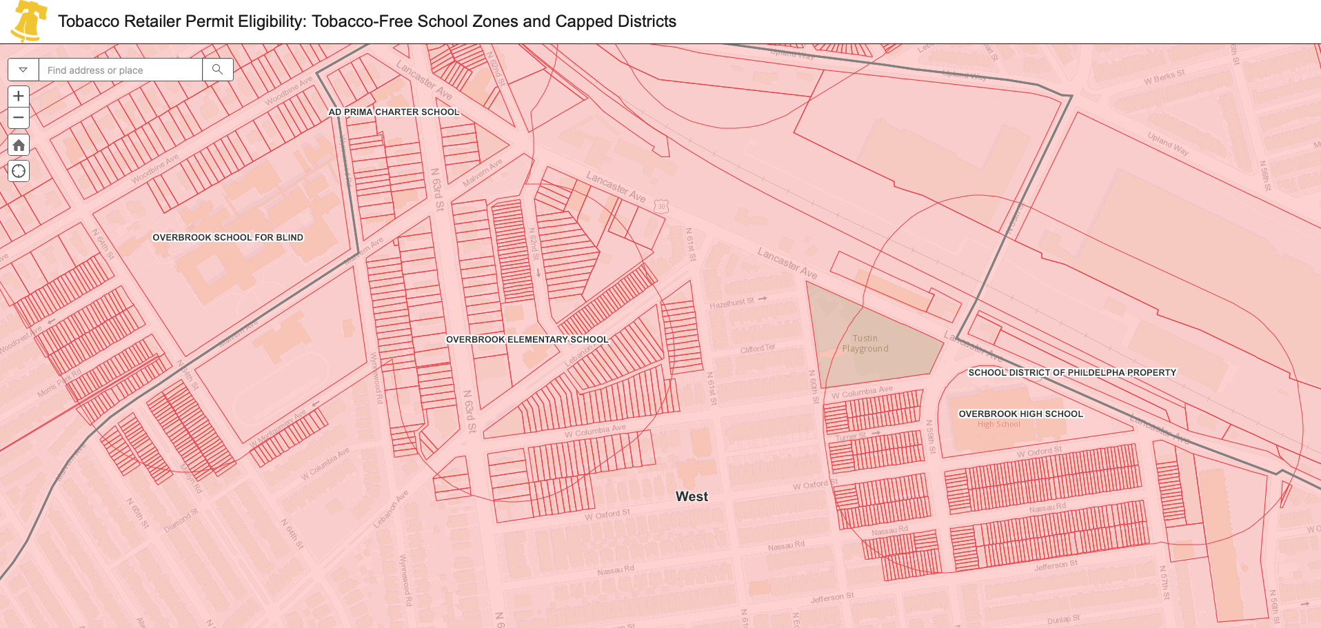 Tobacco Retailer Permit Eligibility: Tobacco-Free School Zones and Capped  Districts – Overbrook West Neighbors