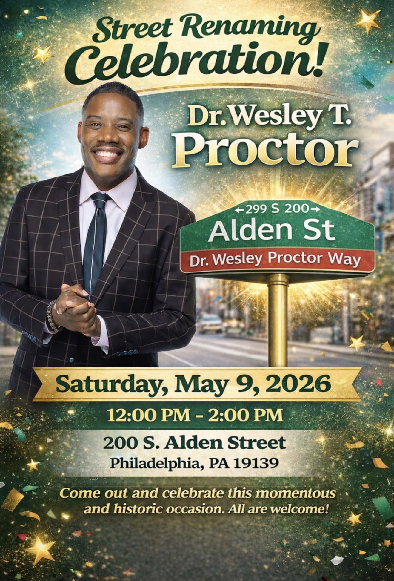 Dr. Wesley T. Proctor Way Street Renaming