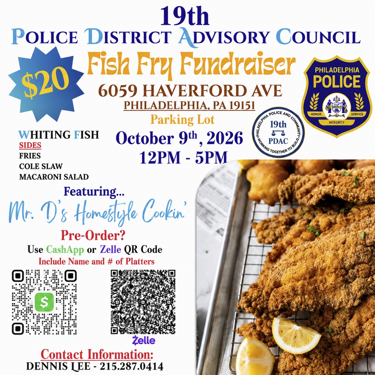 19th Police District Fish Fry Fundraiser